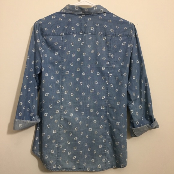 Loft: Softened Denim Button Up - Picture 3 of 4